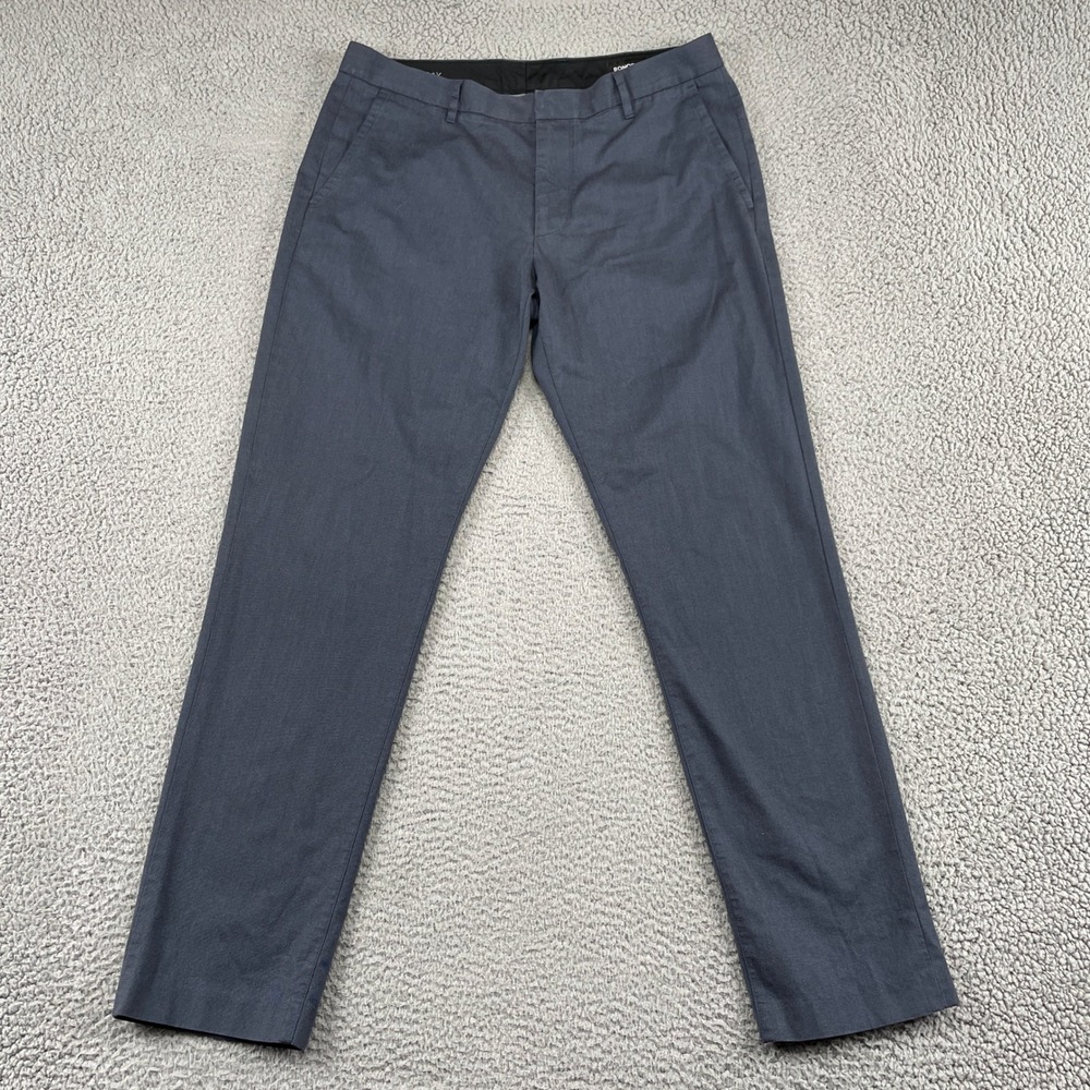 Bonobos Pants Mens 34/32 Blue Monday Athletic Fit Cotton Blend Stretch Chino